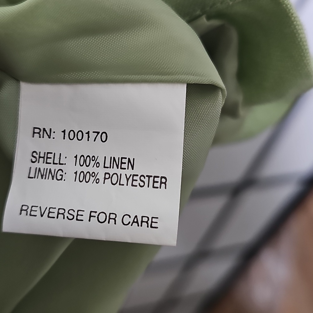 Sandro Light Green Linen Blazer Size 16 New - Picture 6 of 7